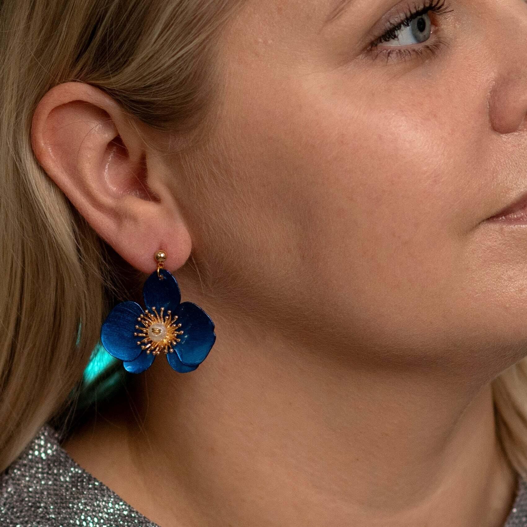 Butterfly Orchid Stud Earrings