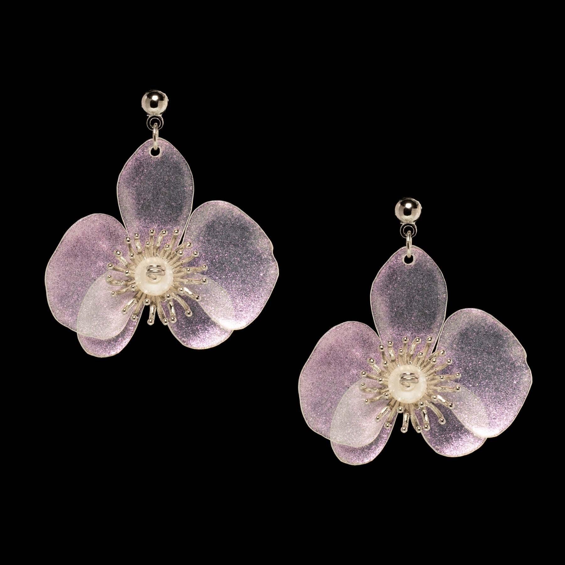 Butterfly Orchid Stud Earrings, S