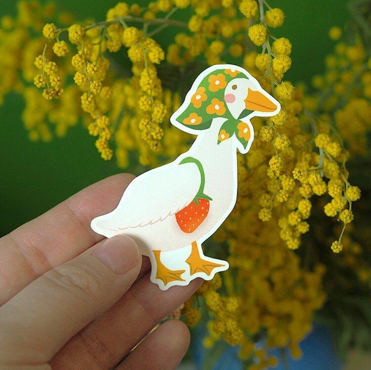 Goofy Goose Sticker