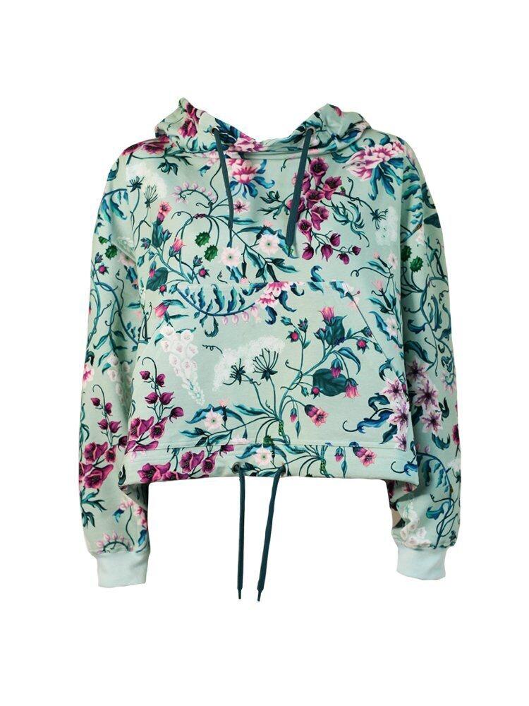 Yolandi Crop Hoodie, deadly gardens, Mint