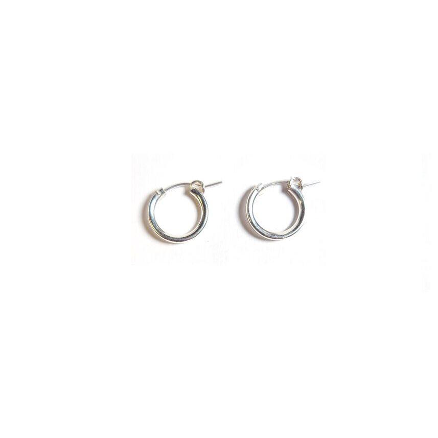 Love earring rings 15mm, 925 recycled silver