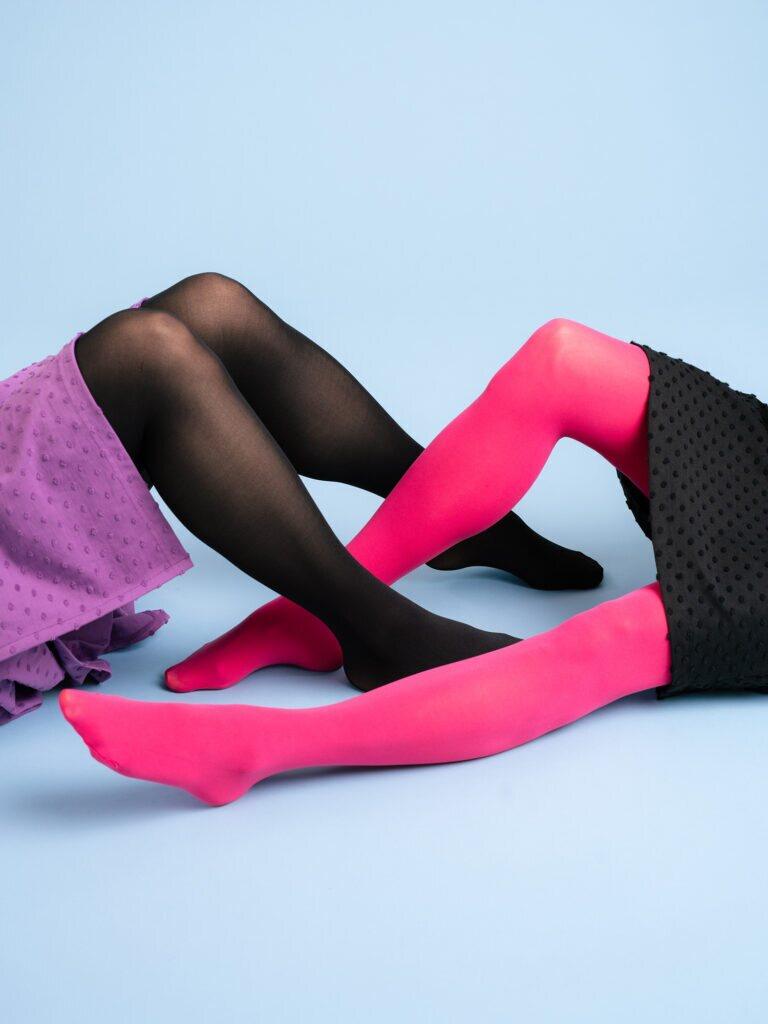 The 3D Pantyhose, 50den, Pink/Black (2kpl pakkaus)