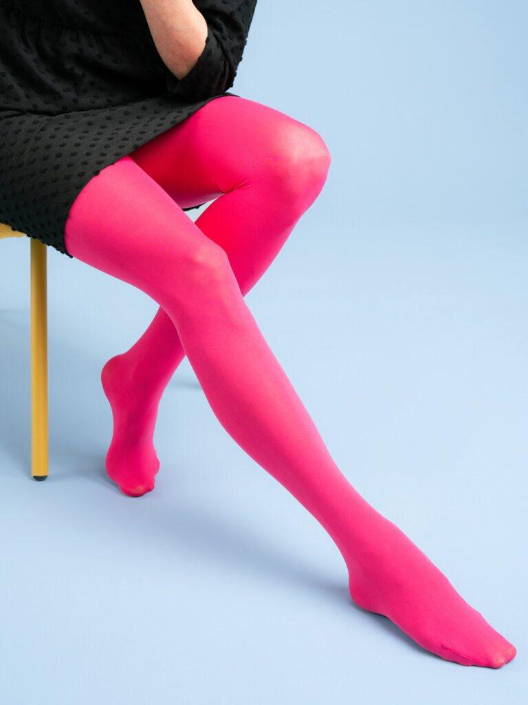 The 3D Pantyhose, 50den, Pink/Black (2kpl pakkaus)
