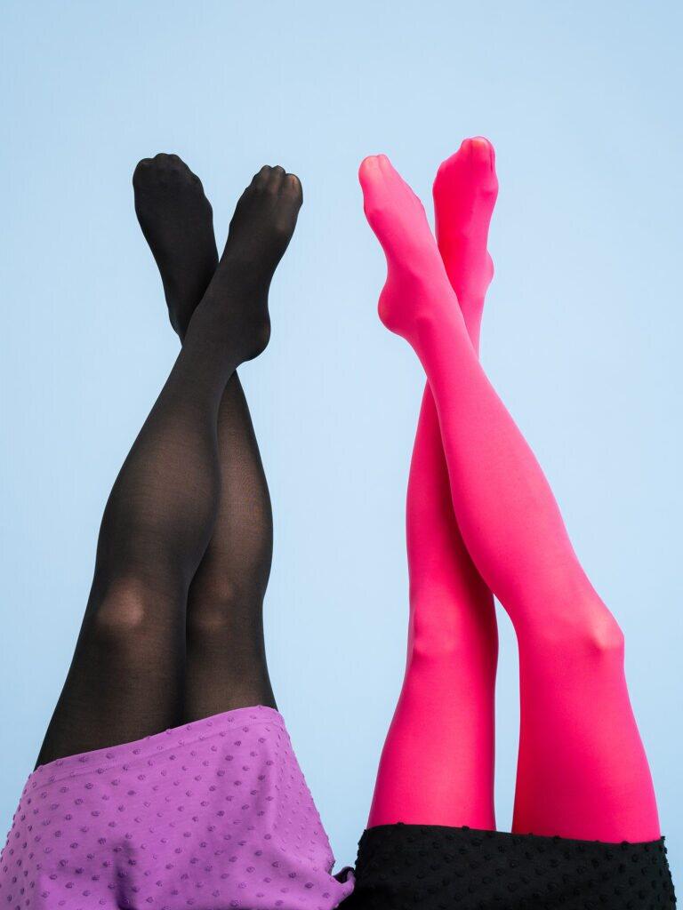 The 3D Pantyhose, 50den, Pink/Black (2kpl pakkaus)