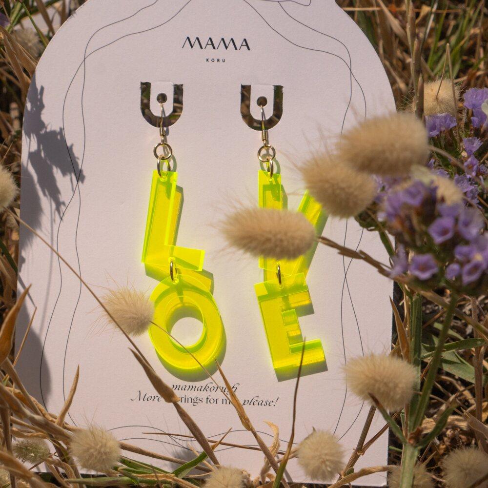 Love earrings LIMITED EDITION, Green