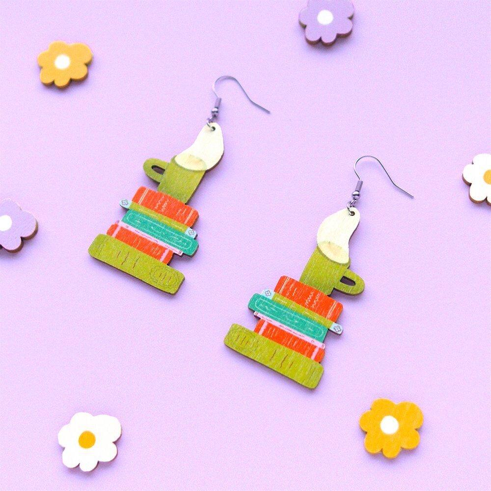 Book and coffee Earrings