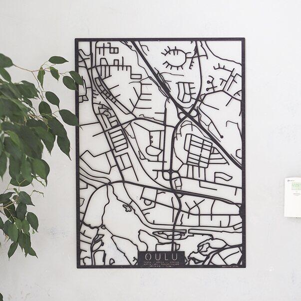 Oulu (Pohjoinen) Kaupunkikartta (L 50 x 70 cm)