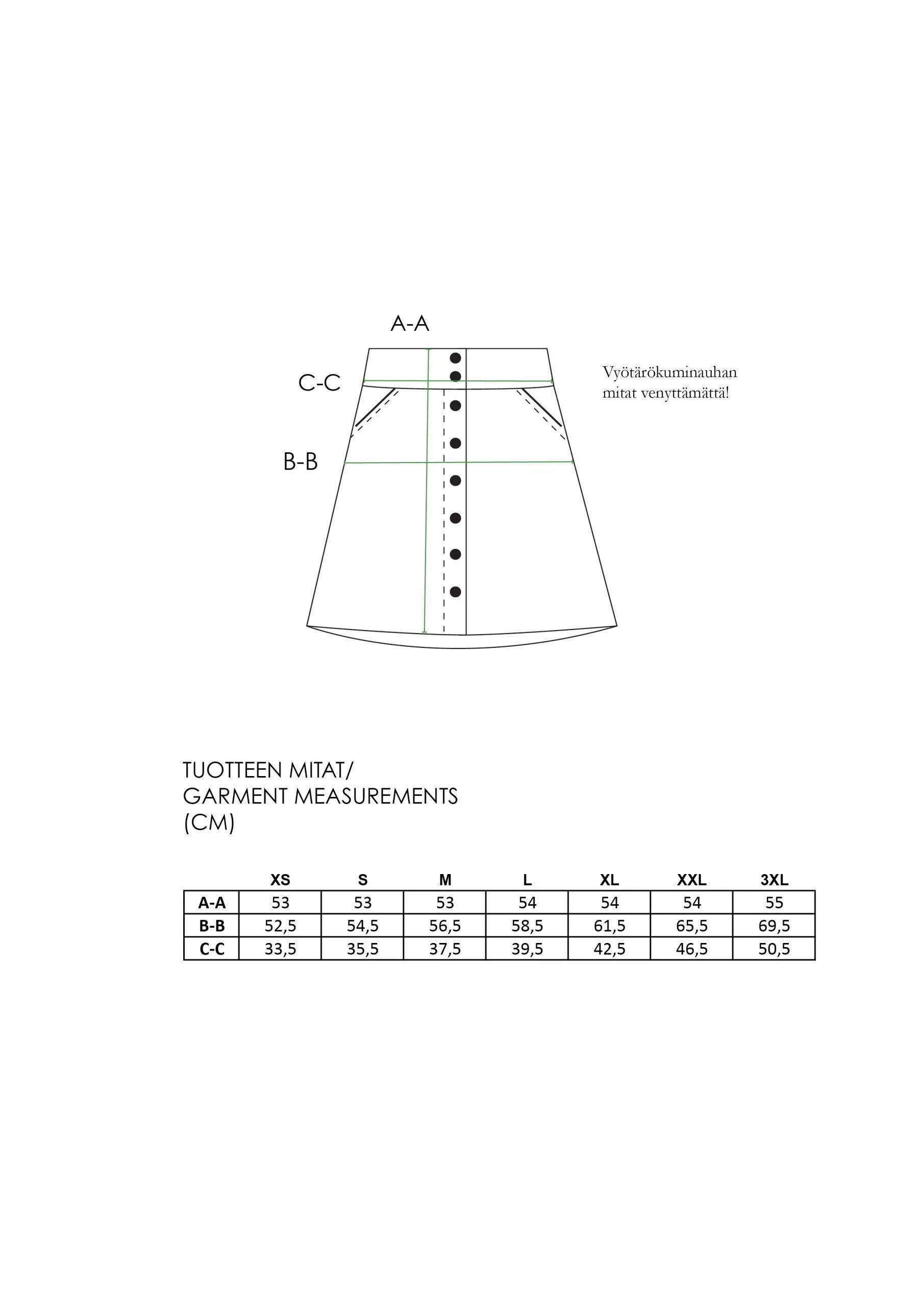 KORIA Nepparihame, Mustavalkoinen
