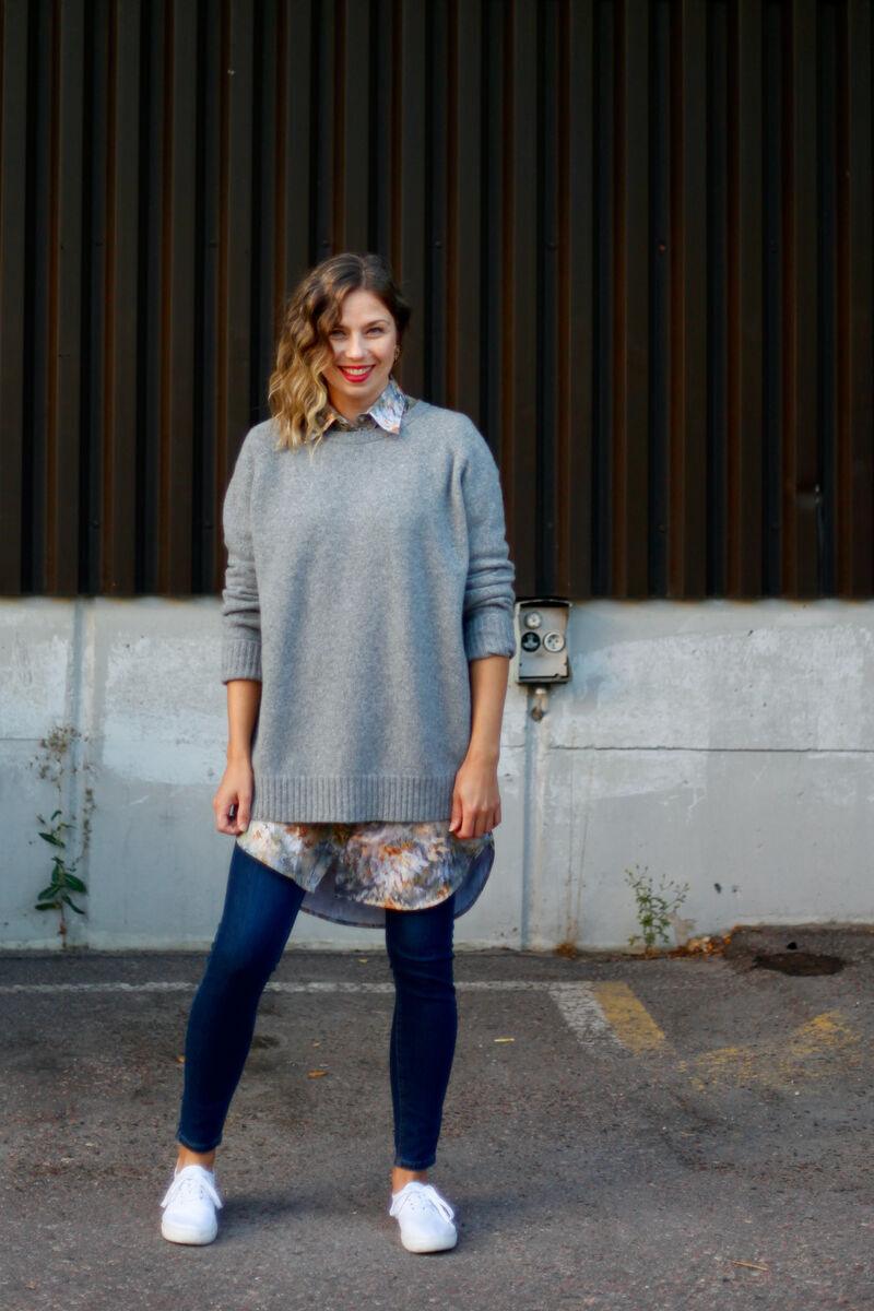 Favorite sweater, frost grey