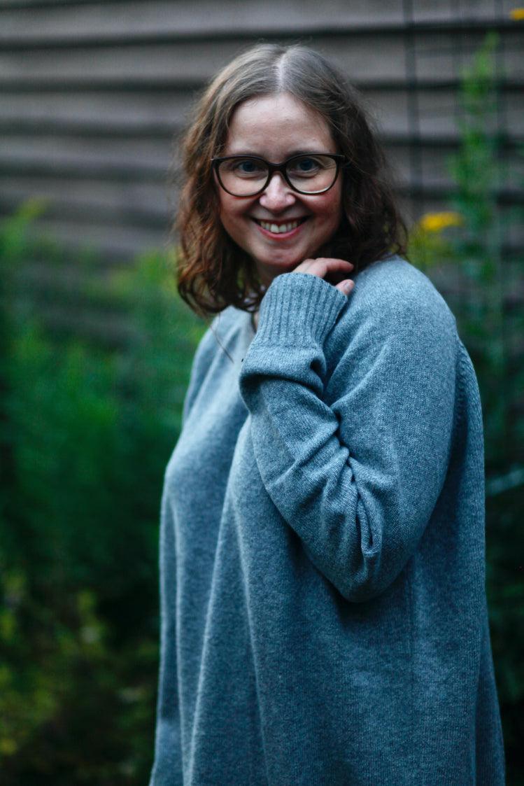 Favorite sweater, frost grey