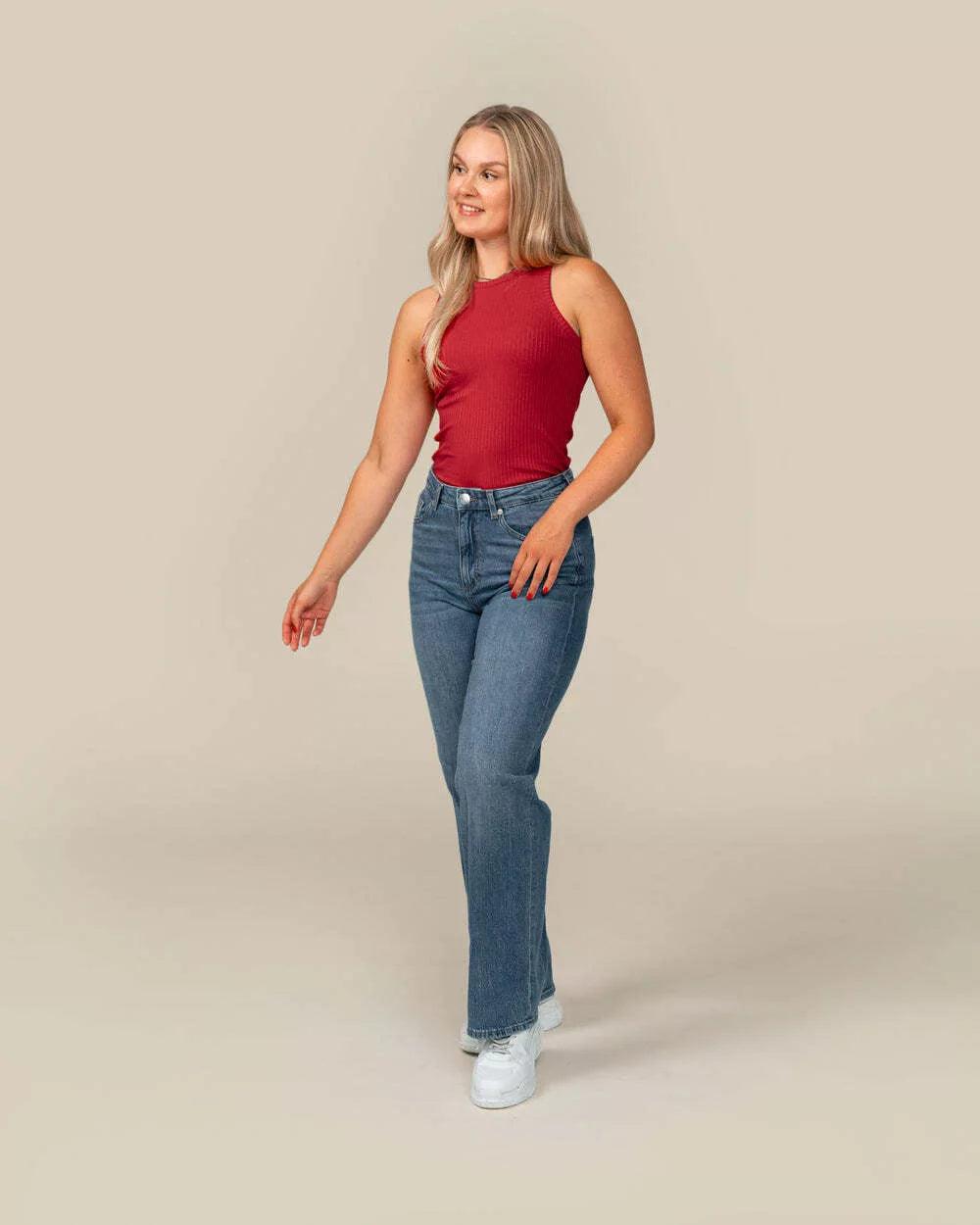 Rib top, Red