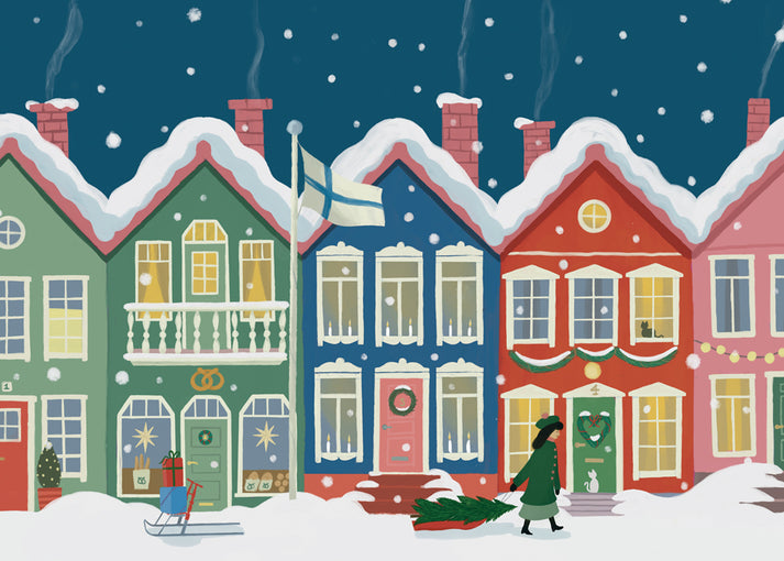 Palapeli Polka Paper - Talvikylä