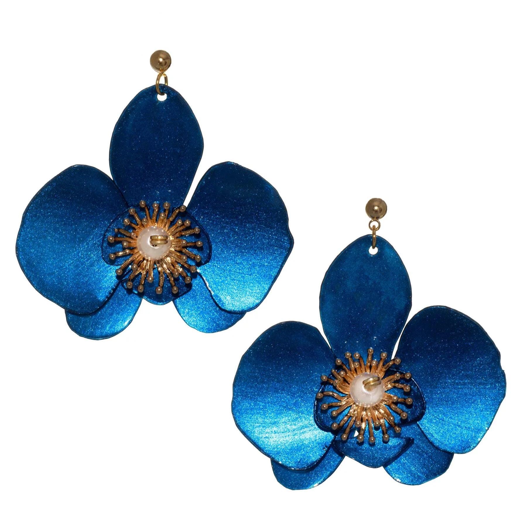 Butterfly Orchid Stud Earrings