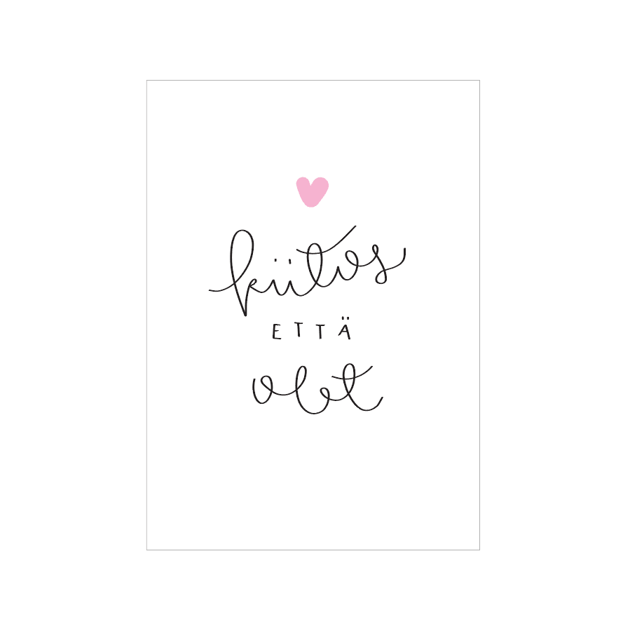 Kiitos Että Olet Postikortti