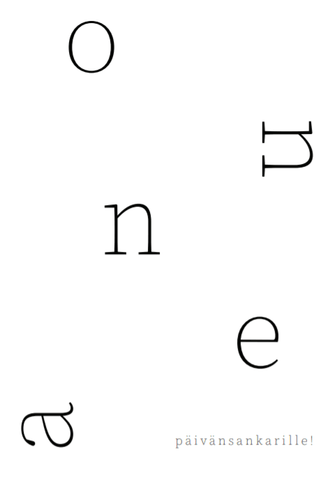 Onnea Päivänsankarille Kaksiosainen Kortti