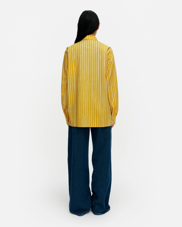 Jokapoika Kioski puuvillapaita, Oranssi/Vaaleansininen