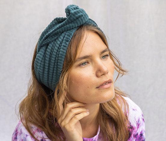 Moldable Turban headband, Ribbi velour