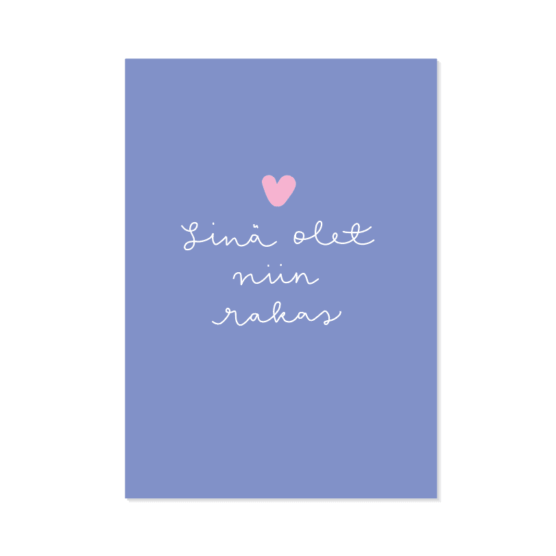Sinä olet niin rakas -Postikortti