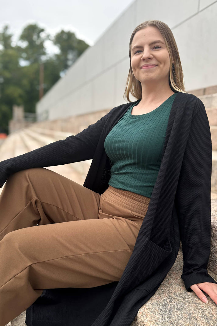 Aava Housut, Tumma Beige, 7/8 lahje