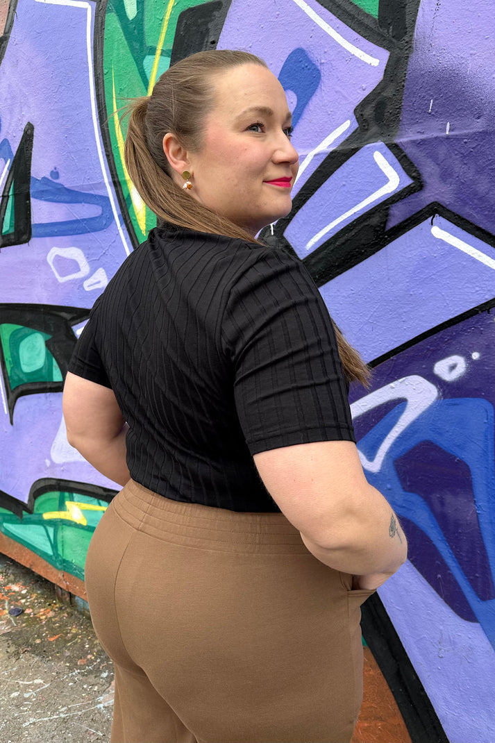 Aava Housut, Tumma Beige, 7/8 lahje