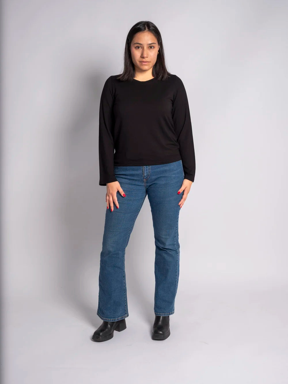 Classic Pitkähihainen Paita, Musta