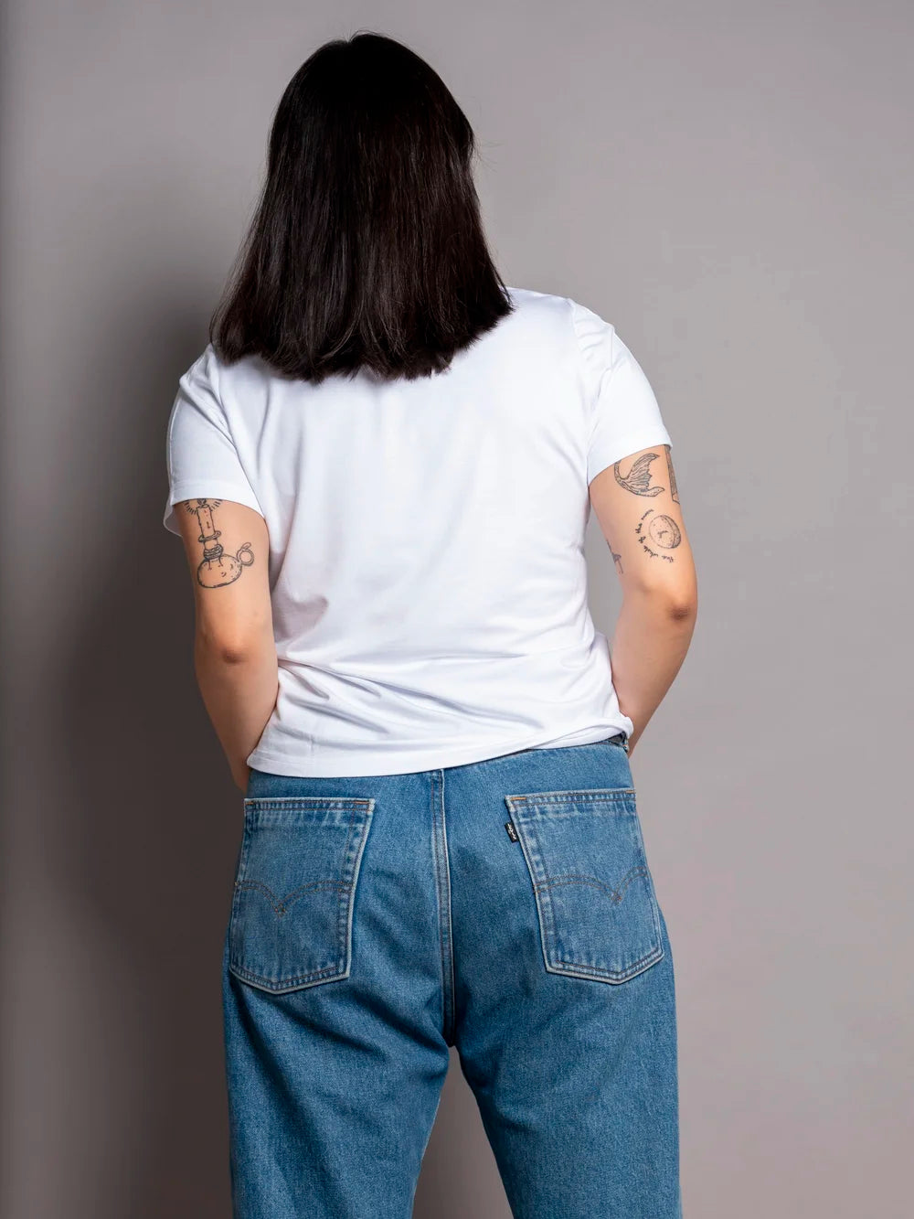 Classic V-neck T-paita, Valkoinen