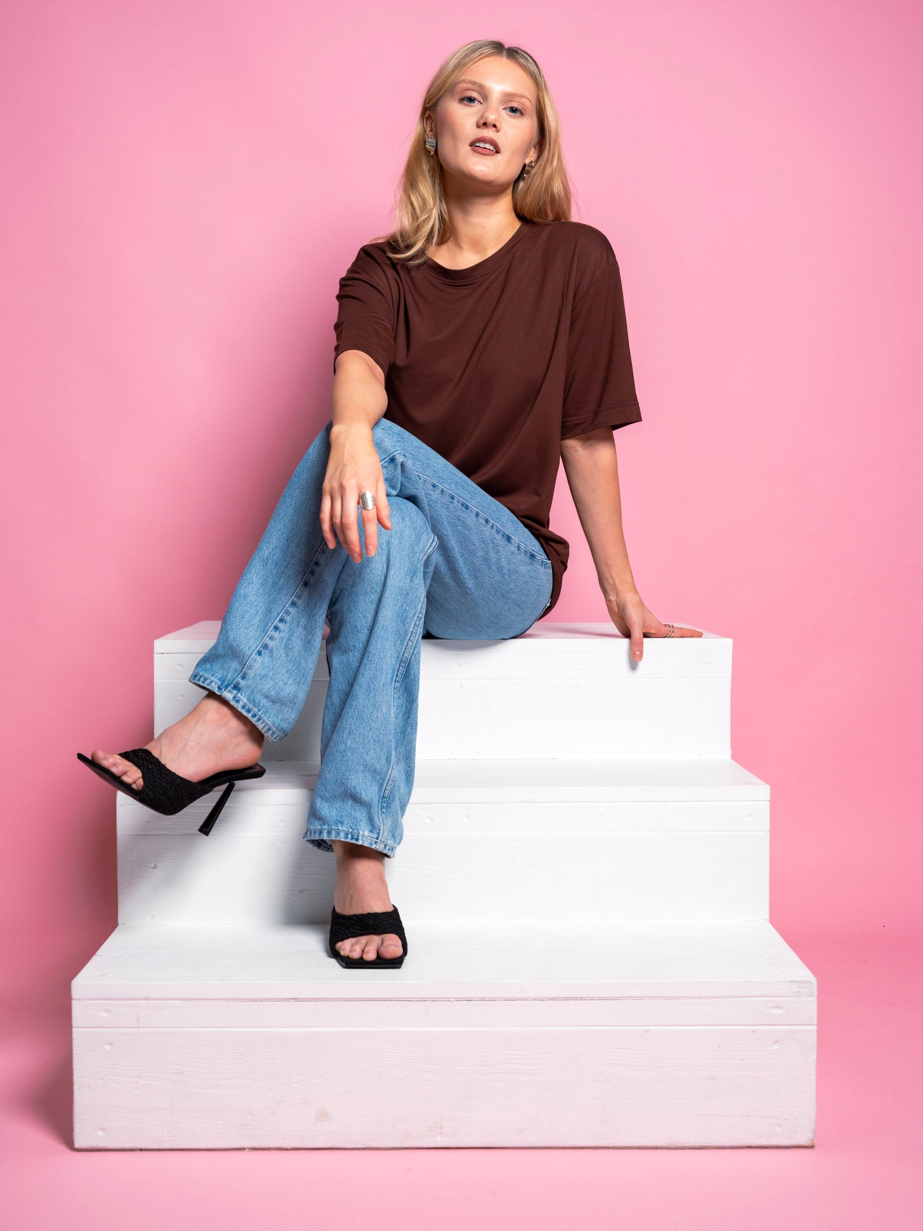 Oversized T-paita, Ruskea