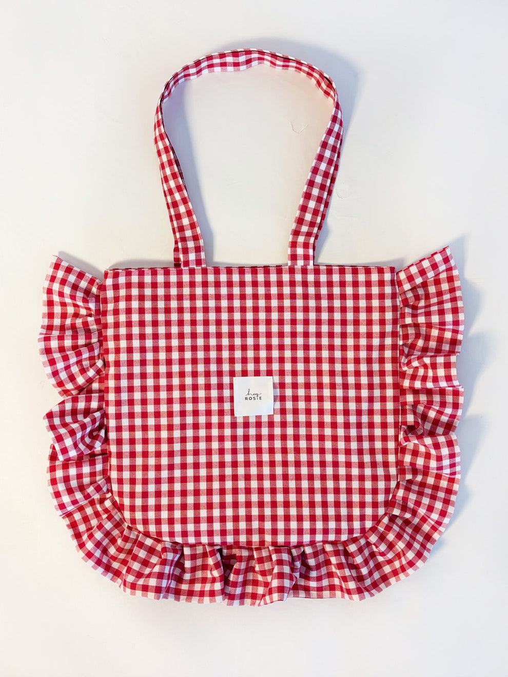 Checked Ruffle Bag