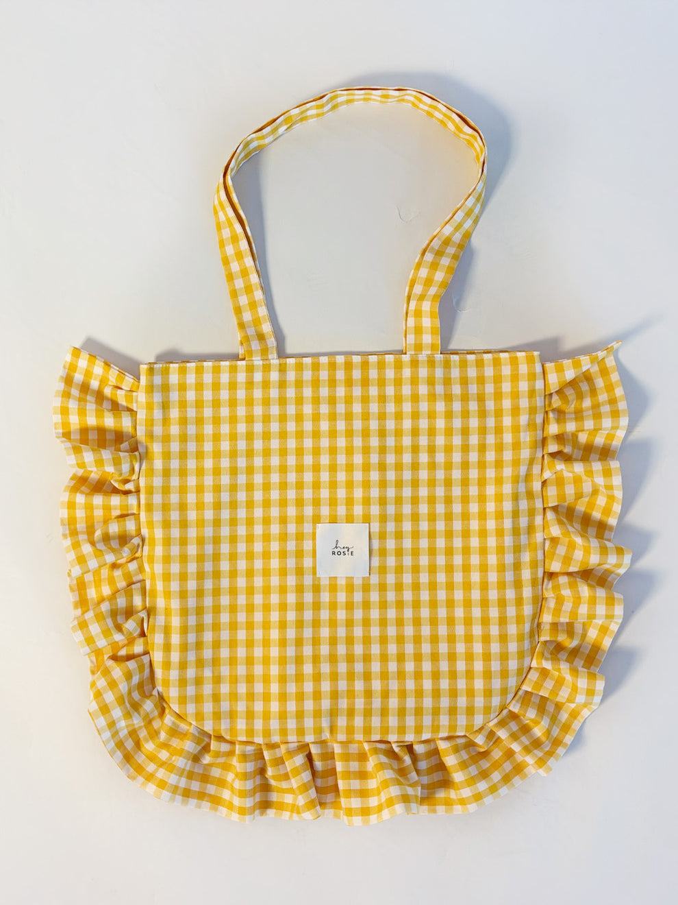 Checked Ruffle Bag