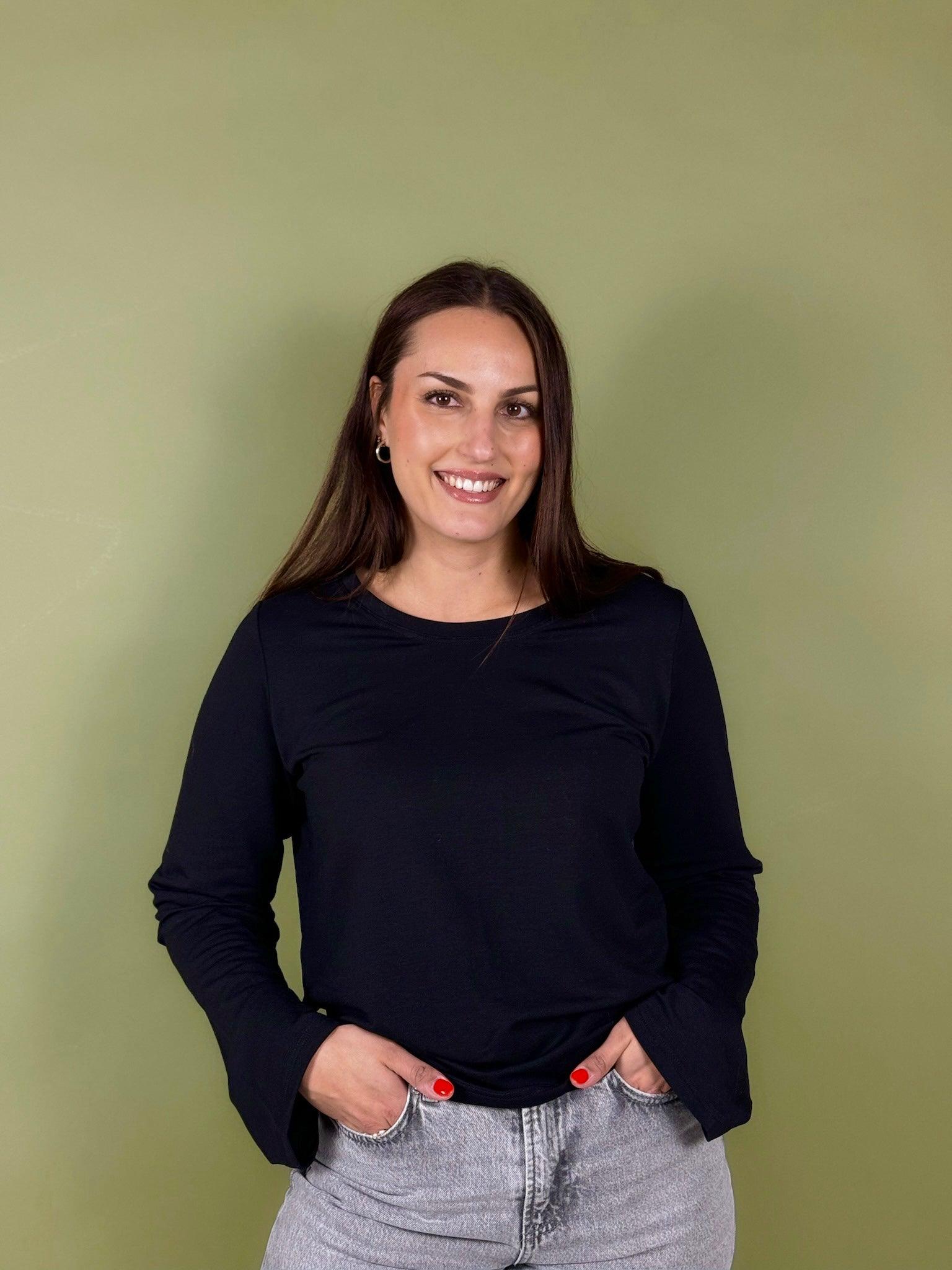 Classic Long Sleeve Shirt, Black