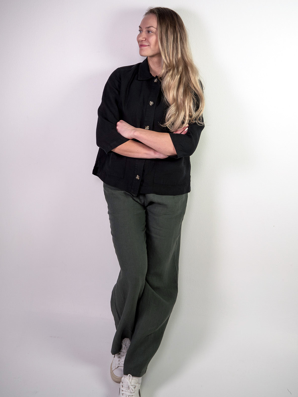 ELSA pellavajakku, musta