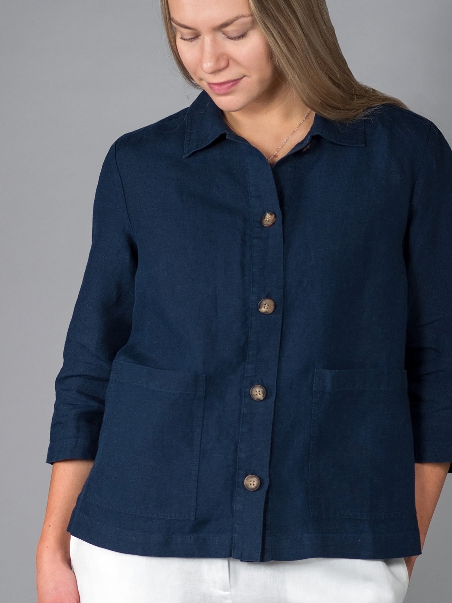 ELSA pellavajakku, navy