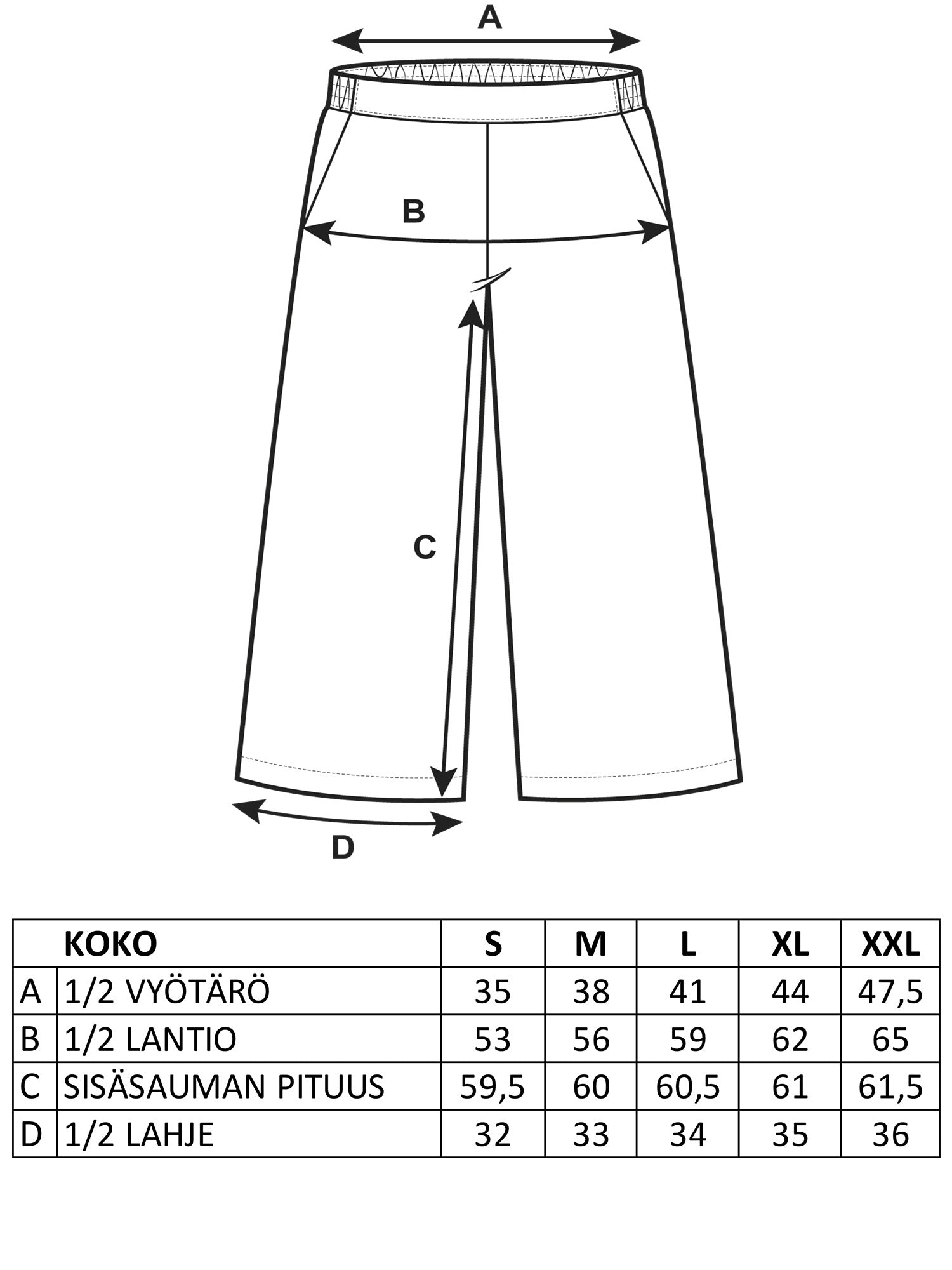GERDA pellavaculottes, musta