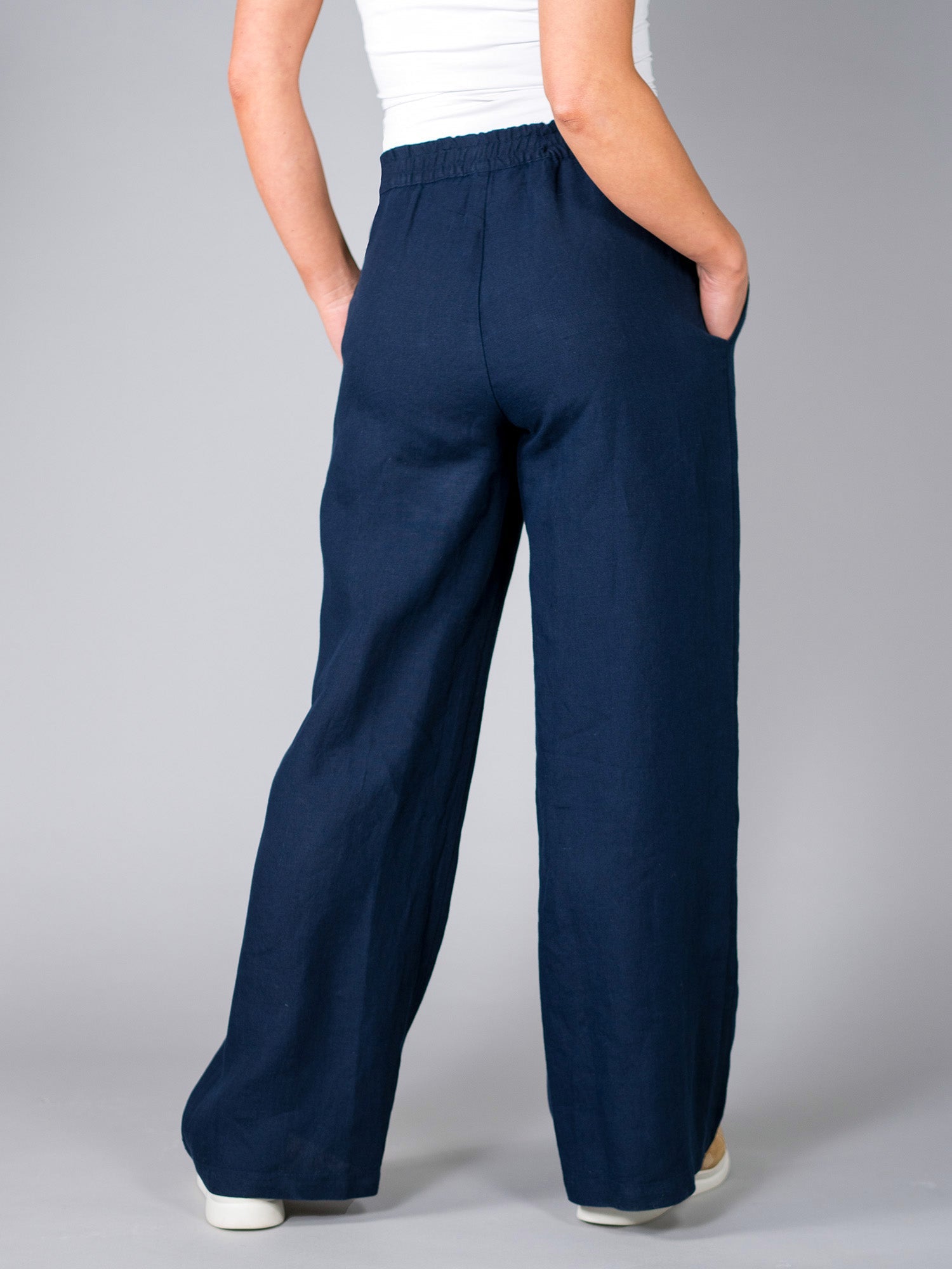 KITI pellavahousut, navy