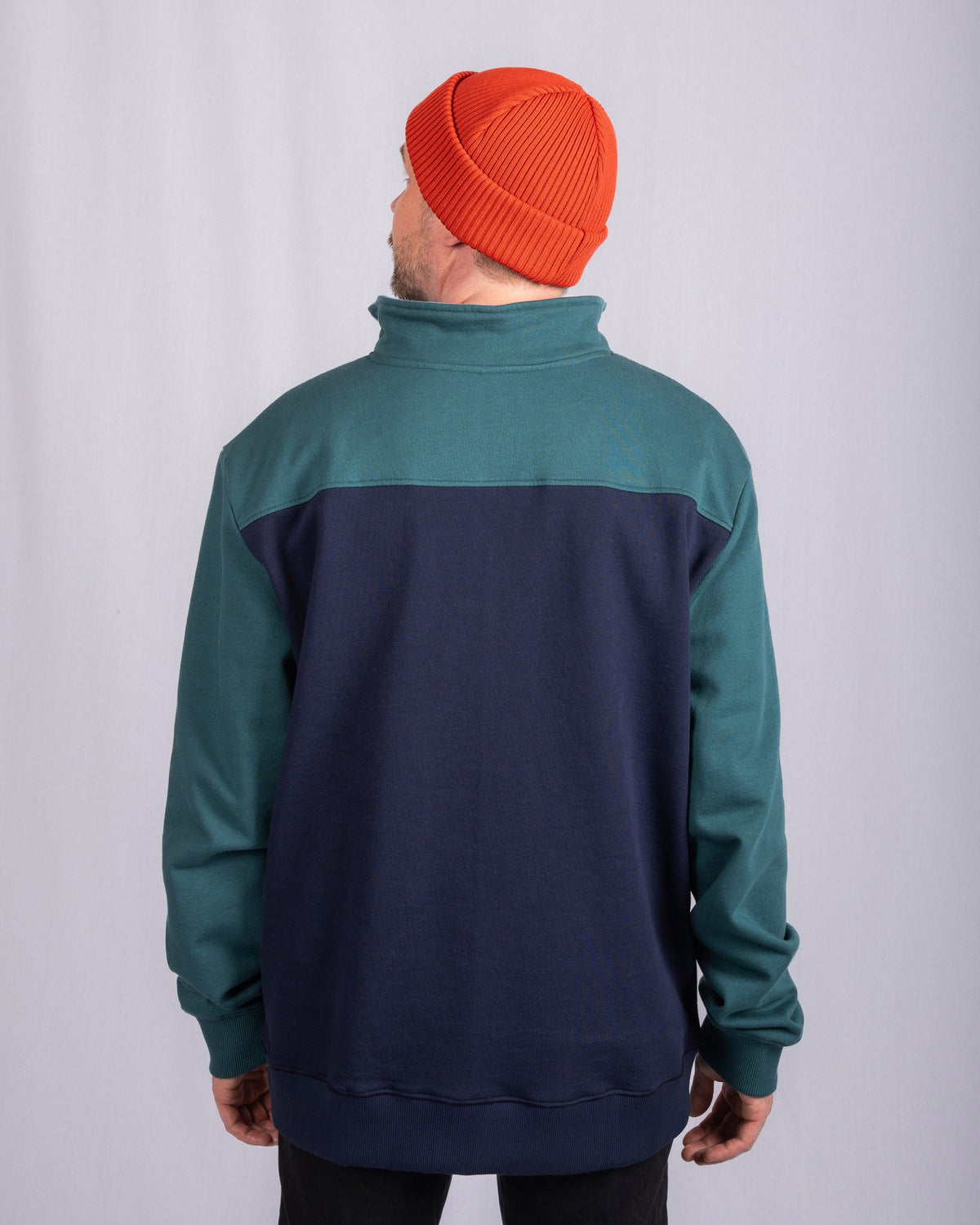 Fells Miesten Half Zip Collegepaita, Navy/Mediterranea