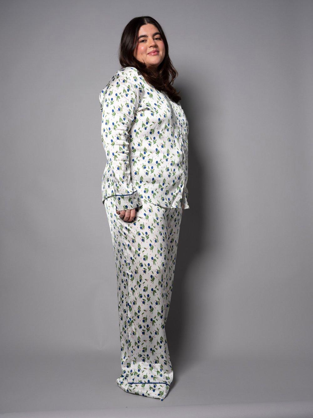 Blueberry pyjama blouse