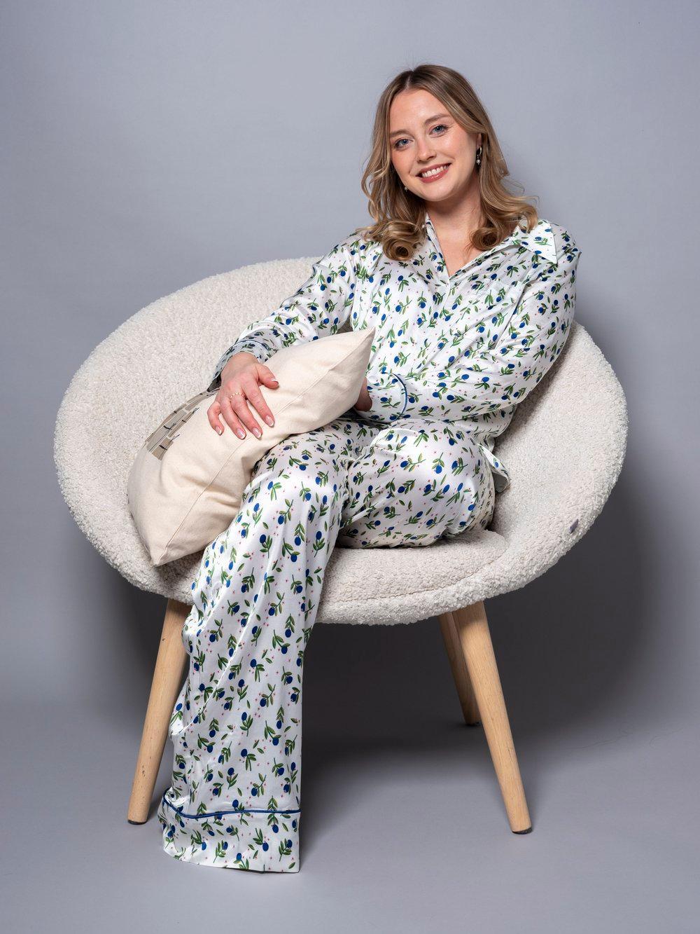 Blueberry pyjama blouse