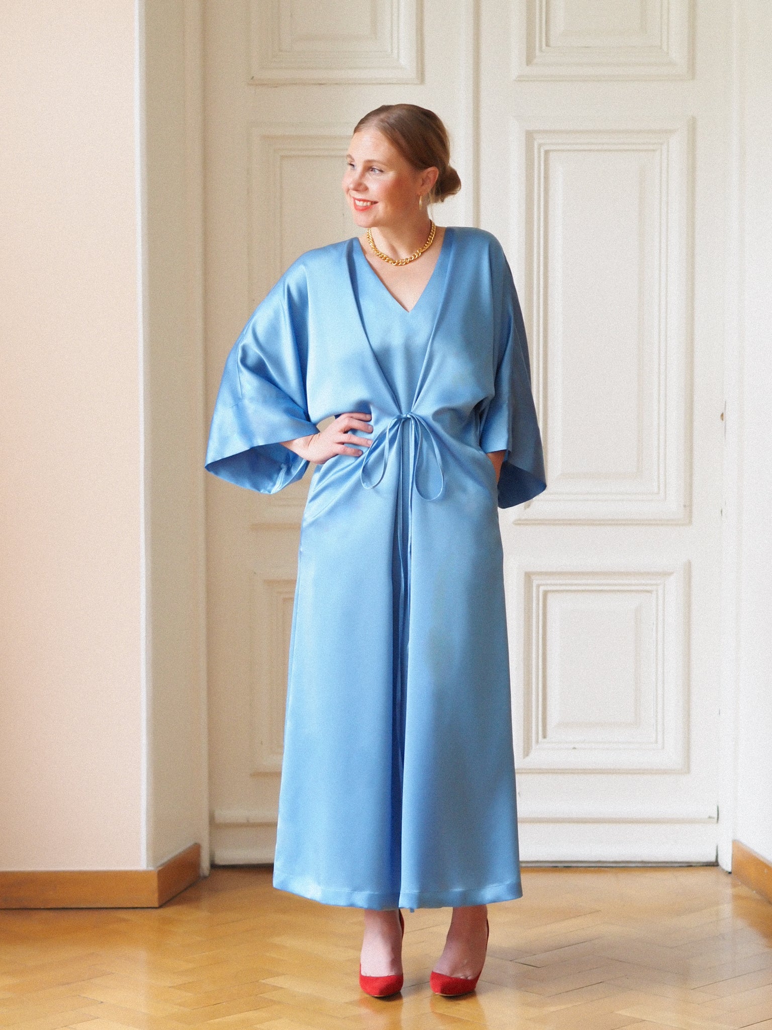 Grace Dress, Soft Blue