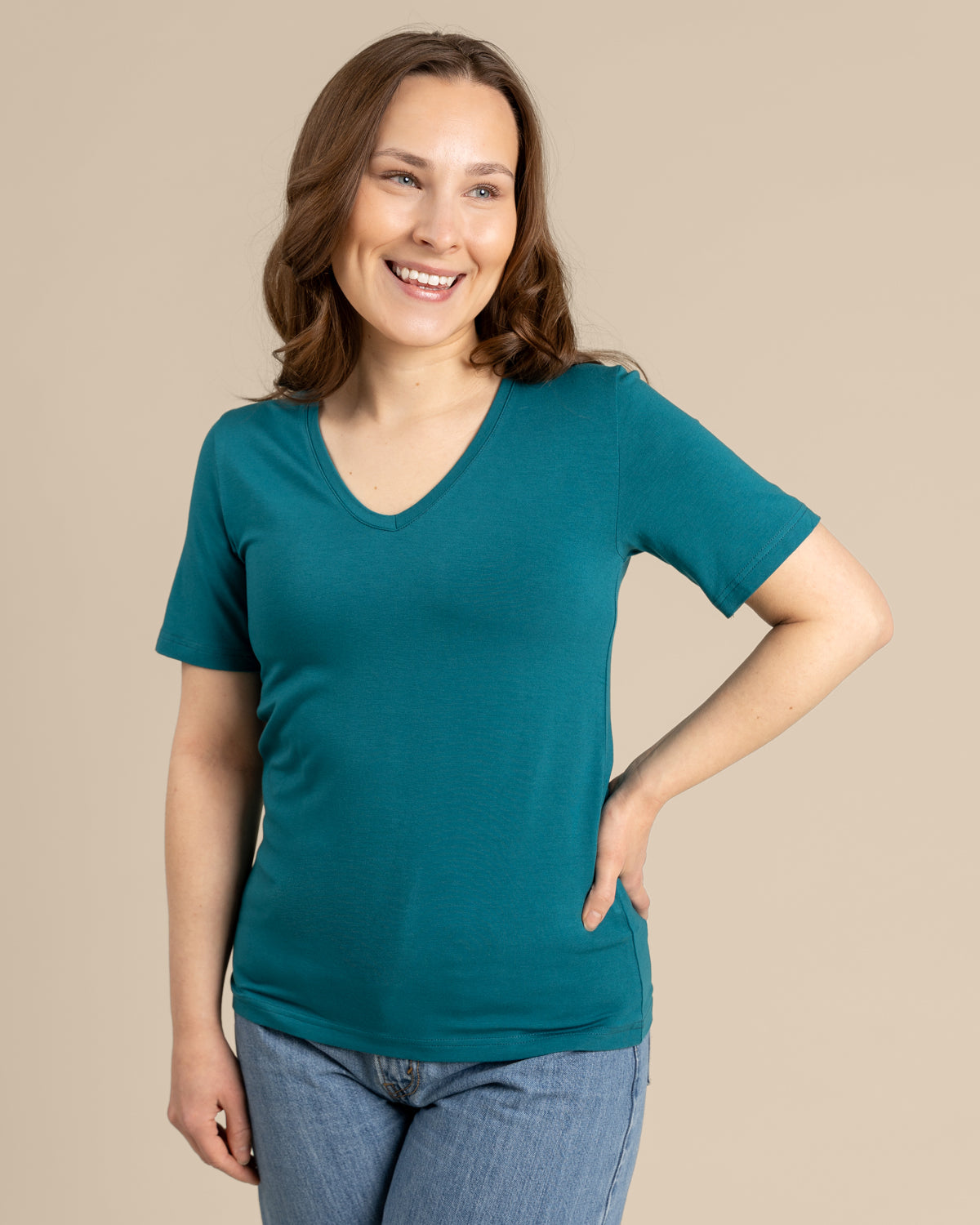 Hento T-paita, Vaalea Petrooli