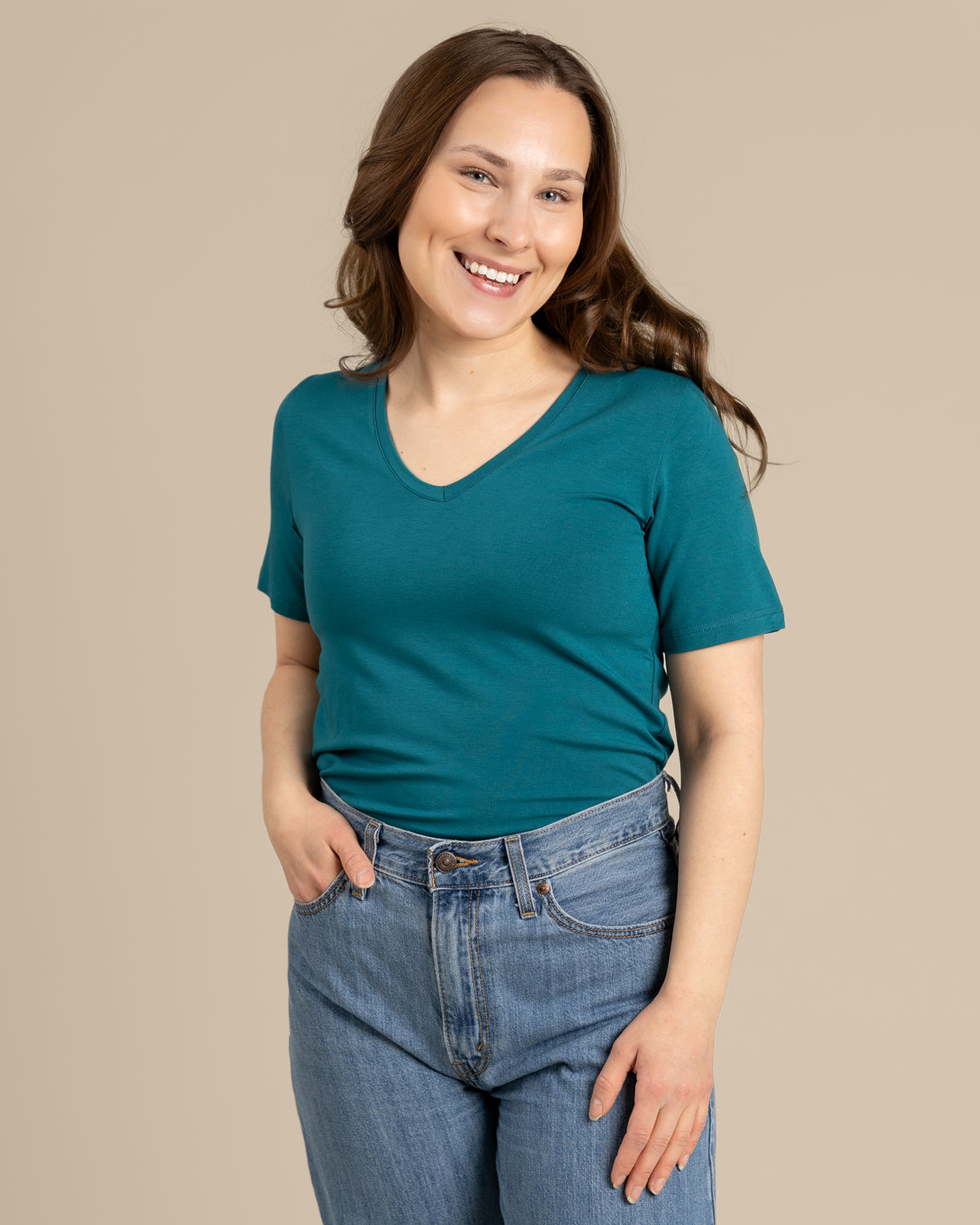 Hento T-paita, Vaalea Petrooli