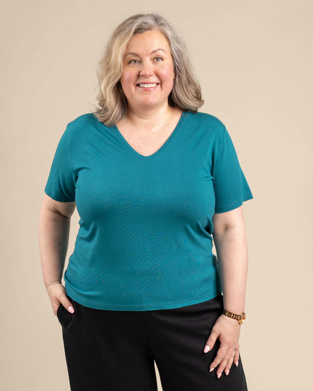 Hento T-paita, Vaalea Petrooli