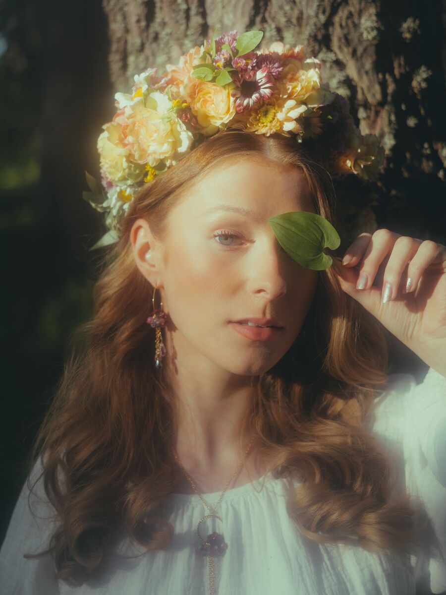 Villiruusu-rengaskorvakorut