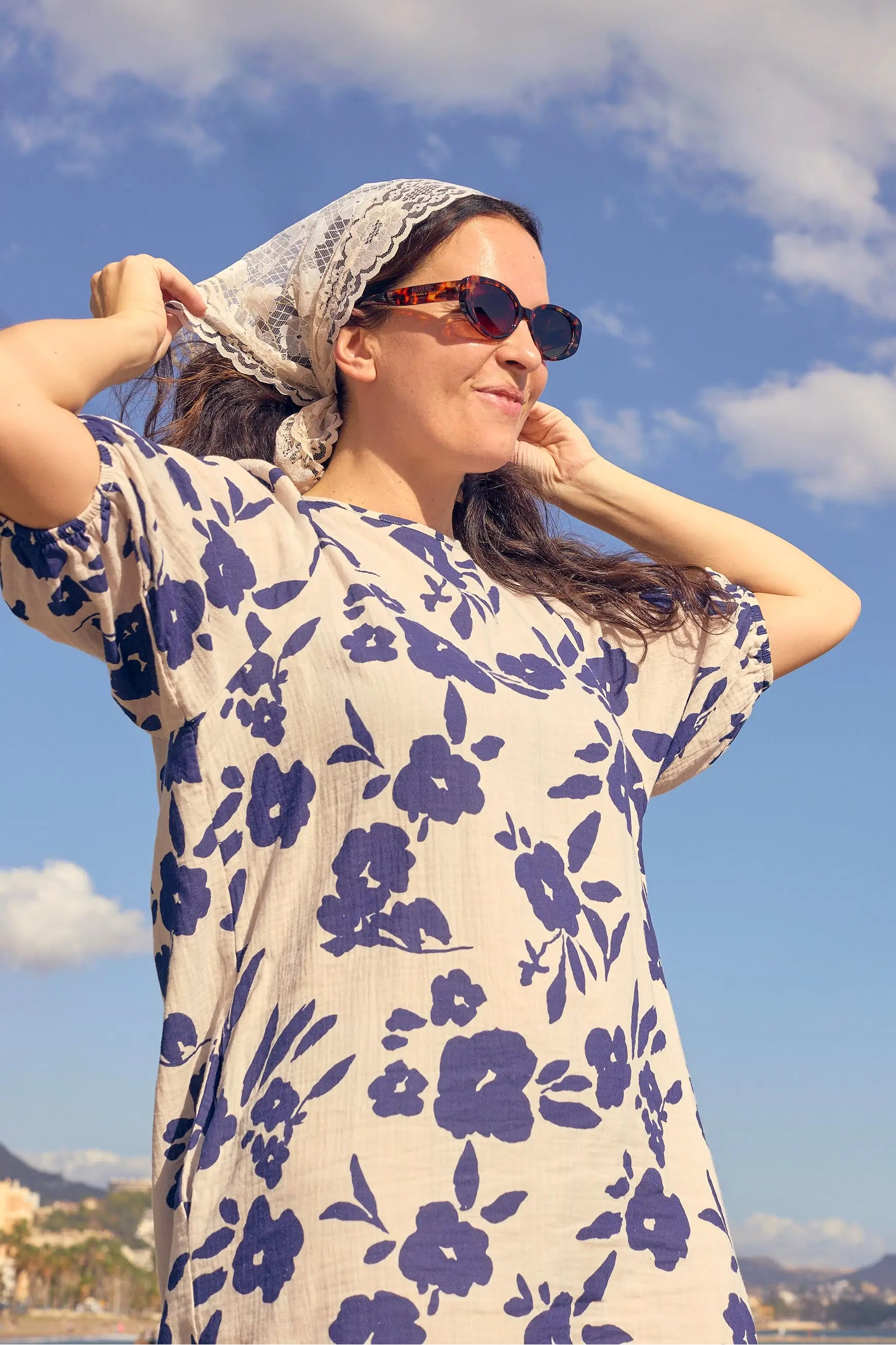 Ease Dress, Windflower Navy