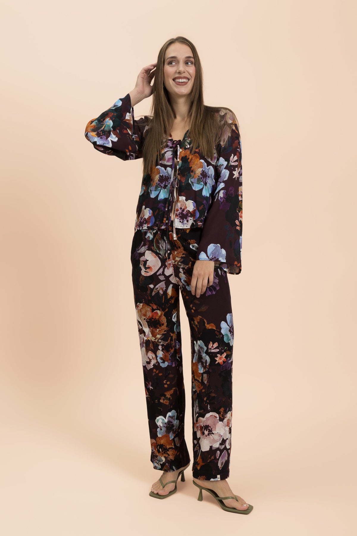 Flow Blouse, Maroon Anemone