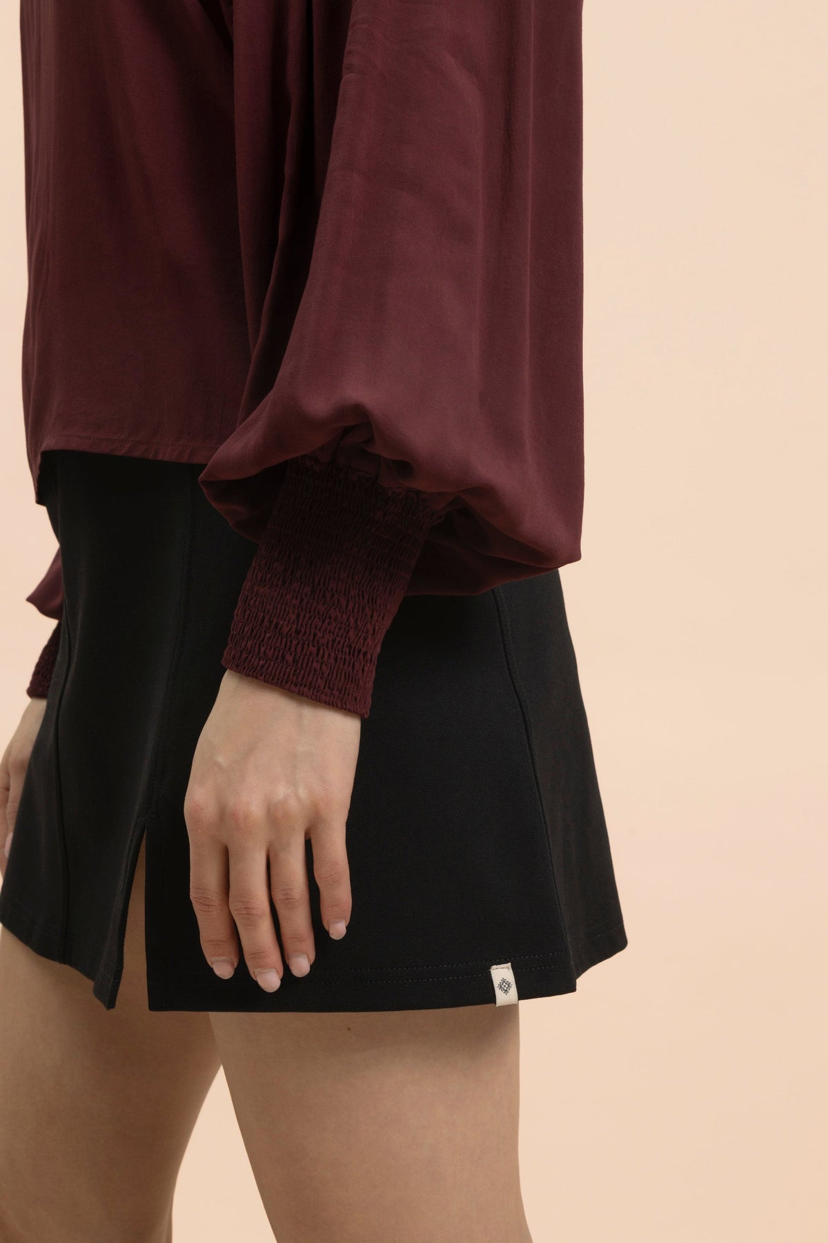 Puff Blouse, Merlot