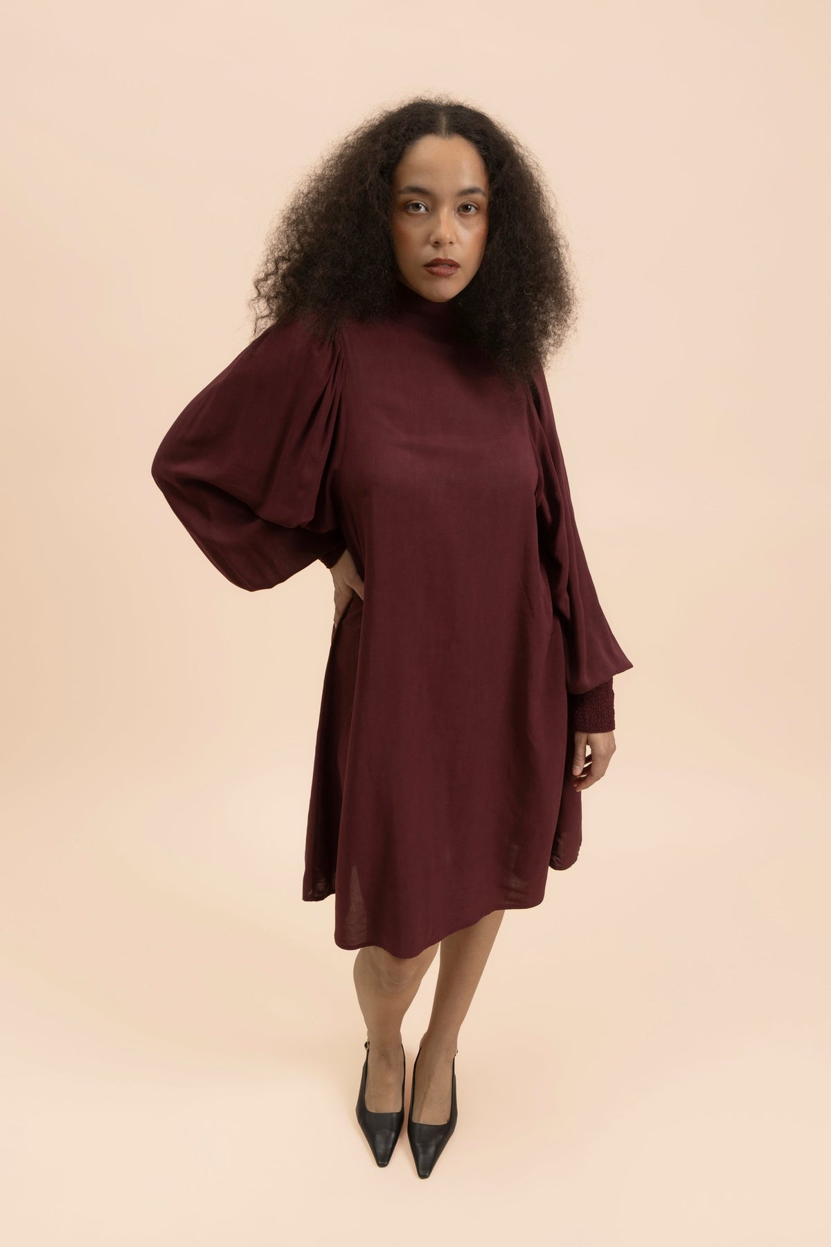 Puff Dress, Merlot