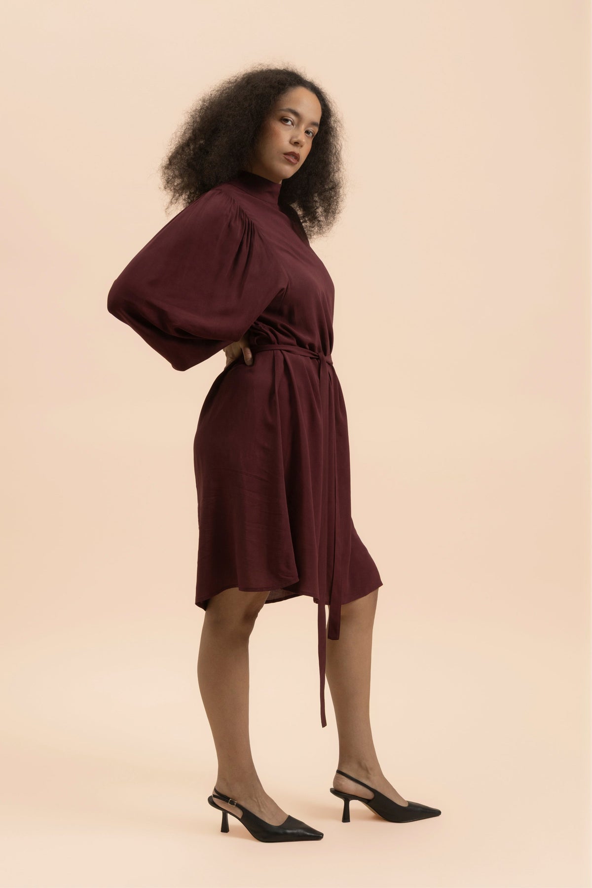 Puff Dress, Merlot