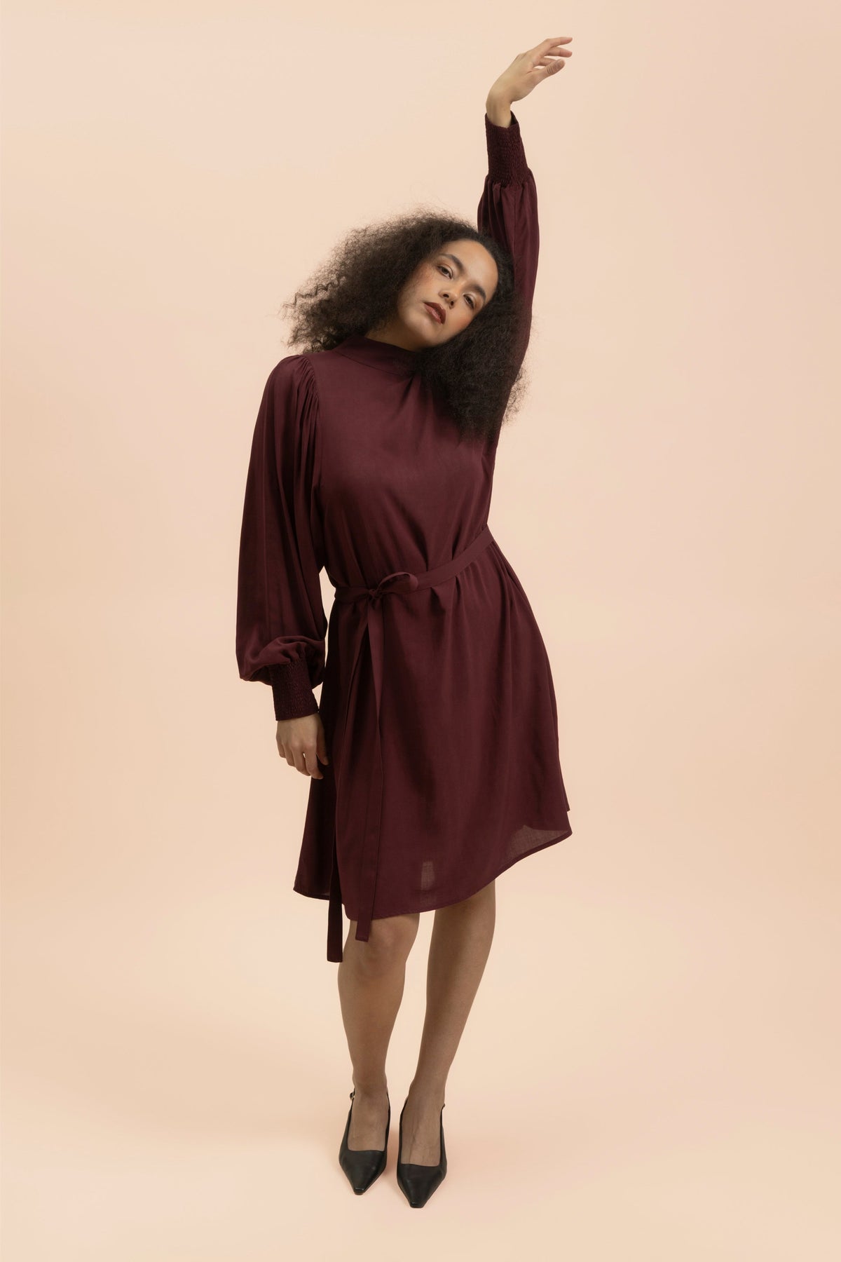 Puff Dress, Merlot