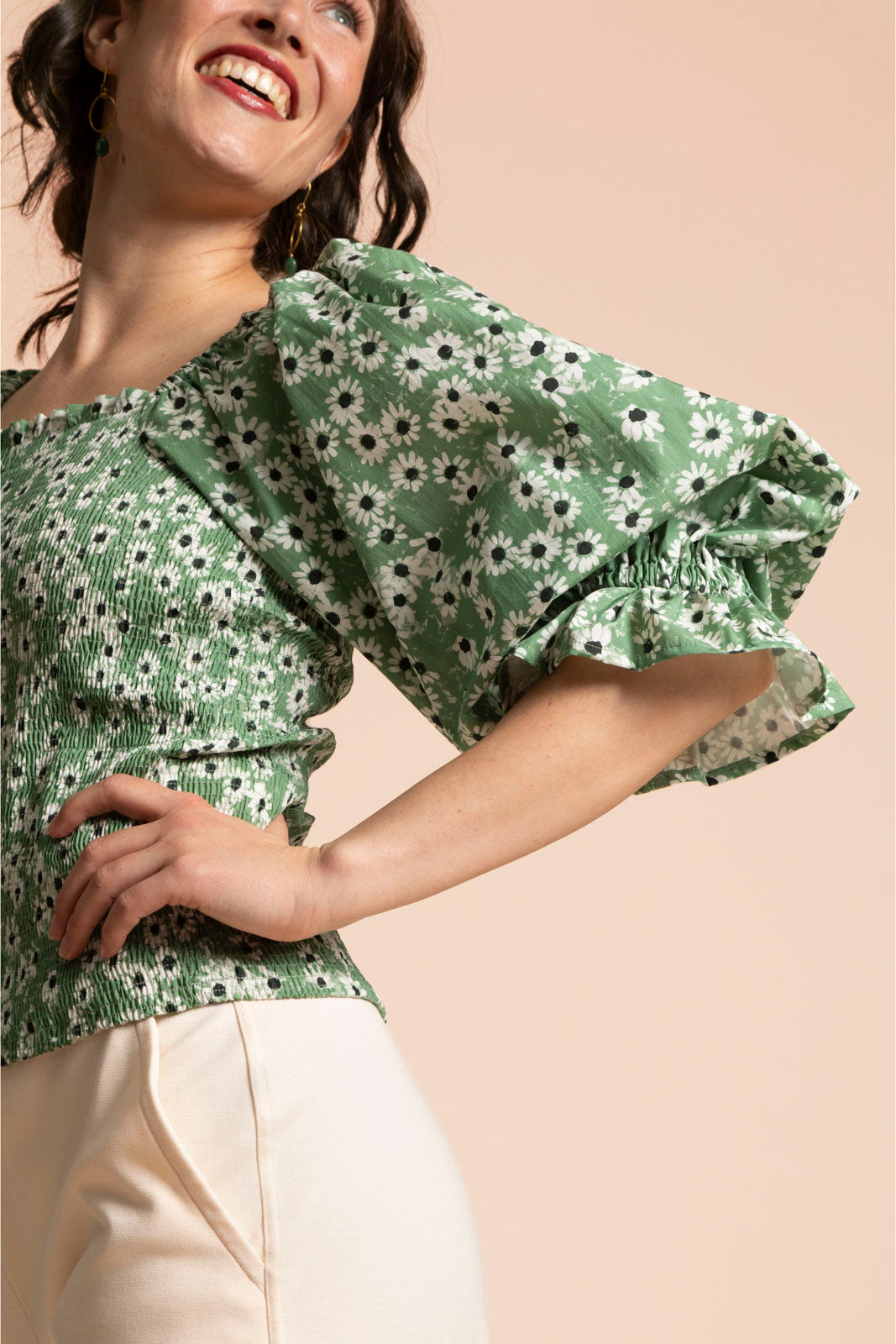 Smock Blouse, Daisy Sage