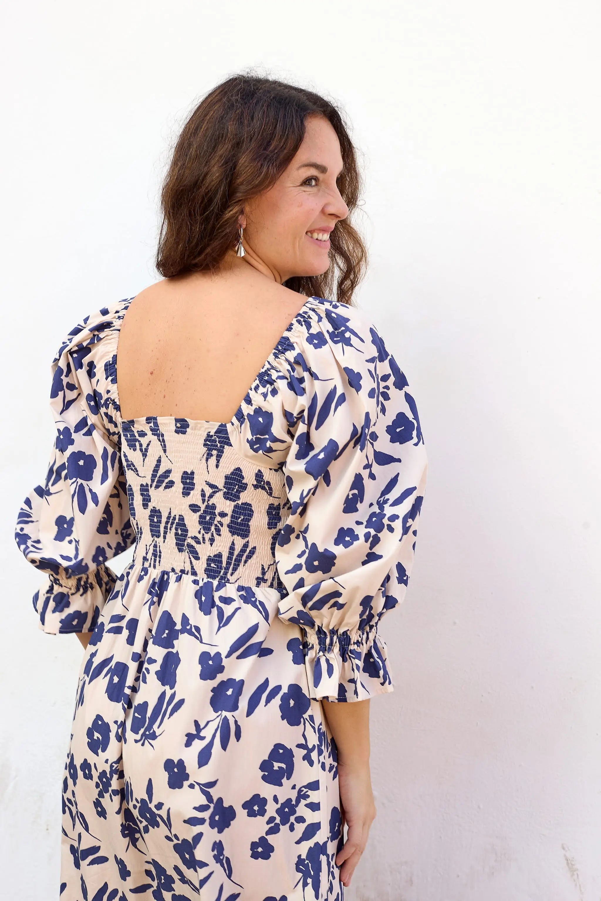 Smock Dress, Windflower Navy